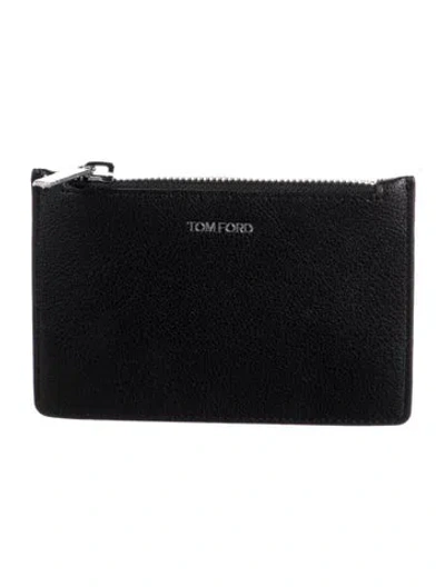 Pre-owned Tom Ford Leather Wallet In Black