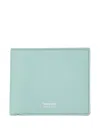 Tom Ford Mens Classic Bi-fold Grained Leather Wallet Nile Blue In Blue