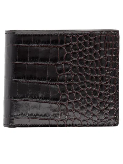 Tom Ford Leather Wallet In Brown
