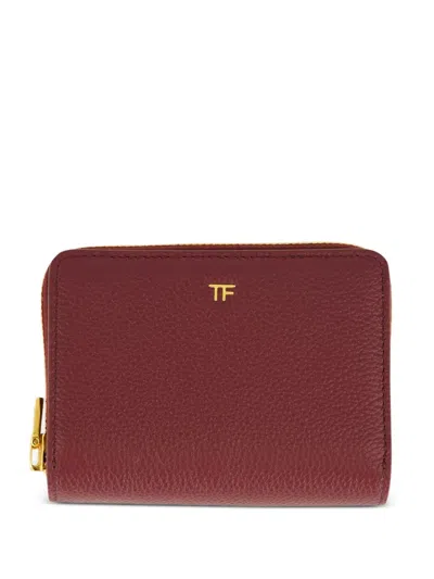 Tom Ford Leather Wallet In Red