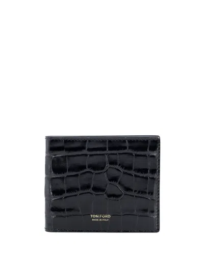 Tom Ford Leather Wallet With Croco Effect