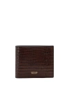 TOM FORD LEATHER WALLET WITH CROCO PRINT