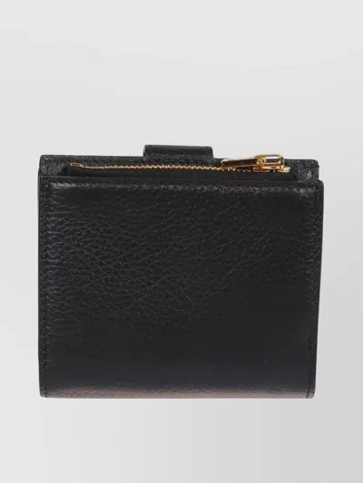 Tom Ford Leather Wallet With Gold-tone Hardware And Textured Finish