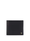 Tom Ford Small Grained-leather Bi-fold Wallet In Black