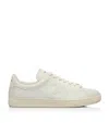 Tom Ford 'waiwick' White Low Top Sneakers With Perforated Logo On The Side And Logo Patch On The Tongue In Neutral