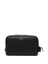 Tom Ford Leather Wash Bag In Black