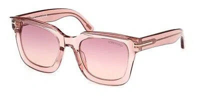Pre-owned Tom Ford Leigh-02 Ft1115 - 72z Shiny Pink Sunglasses In Purple