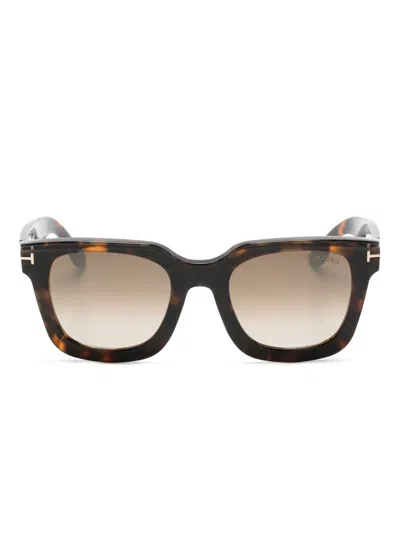 Tom Ford Leigh-02 Square-frame Sunglasses In Brown