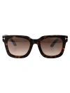 Tom Ford Eyewear Square Frame Sunglasses In 5252g - Avana Scura / Marrone Specchiato