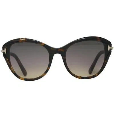 Pre-owned Tom Ford Leigh Ft0850 55b Brown Sunglasses