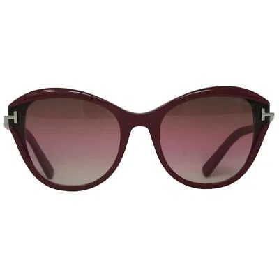 Pre-owned Tom Ford Leigh Ft0850 69f Red Sunglasses