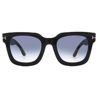 TOM FORD LEIGH SMOKE GRADIENT SQUARE LADIES SUNGLASSES FT1115 01B 52