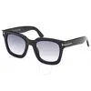 Tom Ford Leigh Smoke Gradient Square Ladies Sunglasses Ft1115 01b 52 In Black