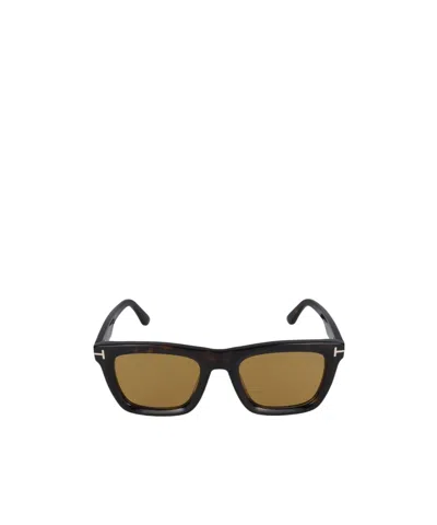 Tom Ford Lelio Square Frame Sunglasses In Brown