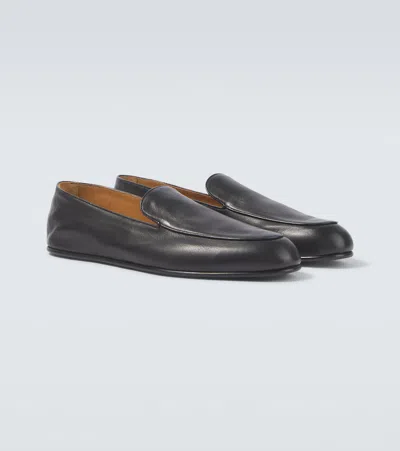 Tom Ford Leo Leather Loafers In Black