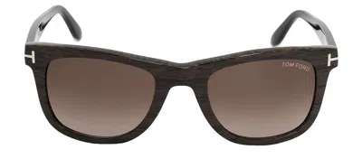 Tom Ford Leo M Ft0336 05k Square Sunglasses In Black