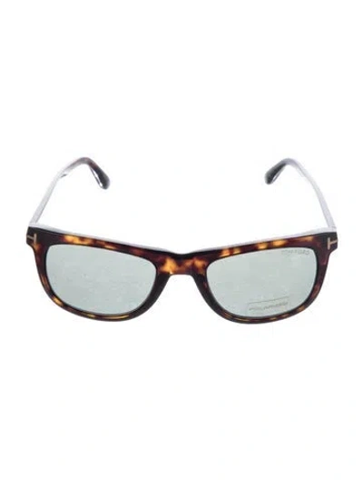 Pre-owned Tom Ford Leo Wayfarer Sunglasses In Brown