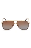 Tom Ford Leon 62mm Pilot Sunglasses In Multi