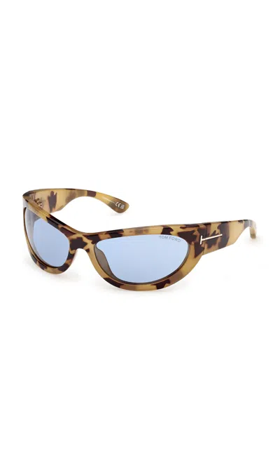 Tom Ford Leona Acetate Sunglasses In Brown