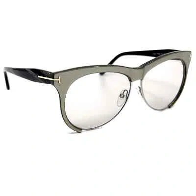 Pre-owned Tom Ford Leona Sunglasses Tf365 38g Authentic In Gray
