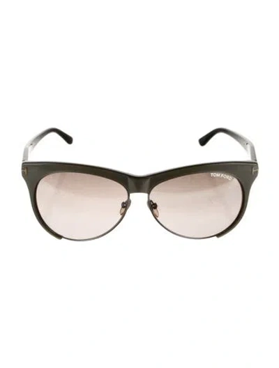 Pre-owned Tom Ford Leona Wayfarer Sunglasses In Gray