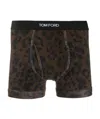 Tom Ford Cheetah-print Stretch-cotton Boxer Briefs In Black