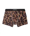 Tom Ford Leopard-print Boxers In Black