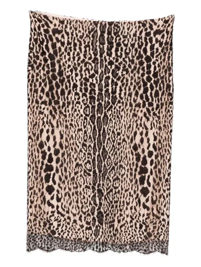 Tom Ford Leopard-print Lace Skirt