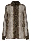 Tom Ford Semi-transparent Silk Chiffon Shirt In Brown