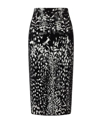 Tom Ford Leopard Print Midi Skirt In Multi