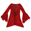 Tom Ford Leopard Print Mini Backless Dress In Red Viscose In Red