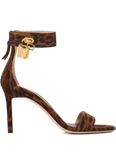 TOM FORD LEOPARD-PRINT SANDALS