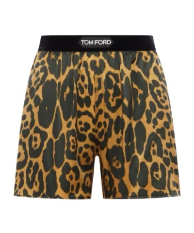 TOM FORD TOM FORD LEOPARD PRINTED BOXER SHORTS