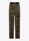 TOM FORD LEOPARD PRINT SILK trousers