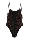 Tom Ford Leopard-print Swimsuit In Brown