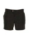 Tom Ford Leopard Print Tailored Swimsuit With Buckle Detail In Brown
