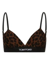 TOM FORD LEOPARD-PRINT TRIANGLE BUSTIER BROWN/BLACK