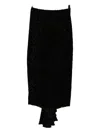 Tom Ford Leopard-print Velvet Skirt In Black