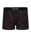 Tom Ford Cheetah-print Stretch-cotton Boxer Briefs In Black