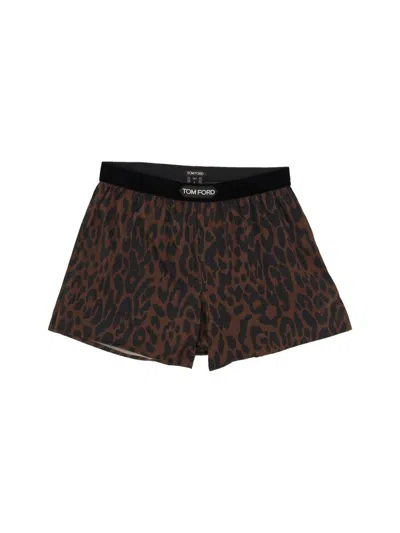 TOM FORD LEOPARD PRINTED LOGO WAISTBAND BOXERS