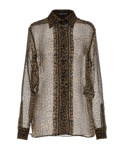 Tom Ford Animal Shirt Shirt And Blouse Multicolor