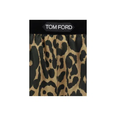 Tom Ford Leopard Stretch Shorts