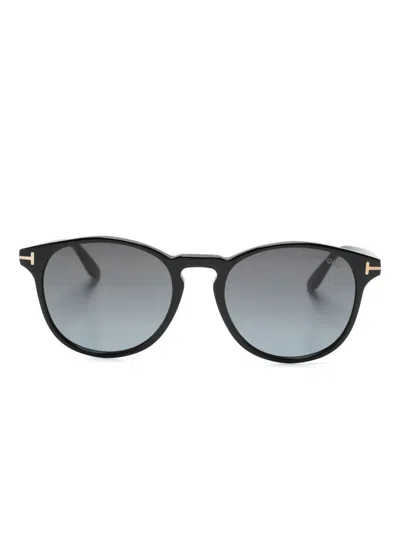 Tom Ford Lewis Geometric Frame Sunglasses In Black