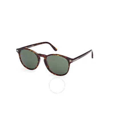 Tom Ford Lewis Green Oval Men's Sunglasses Ft1097 52n 53 In Dark / Green