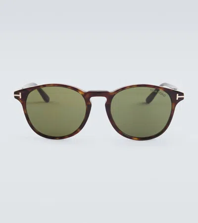 Tom Ford Lewis Round Sunglasses In Brown