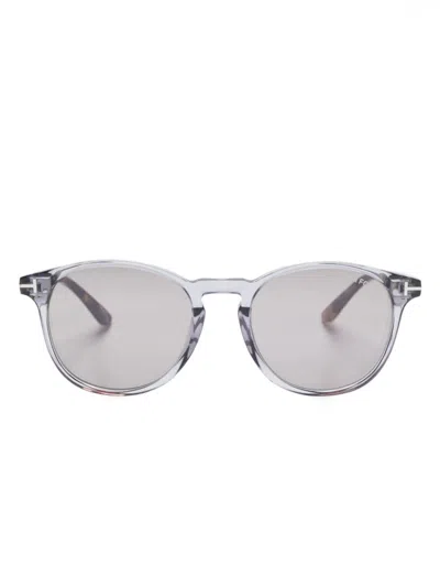 Tom Ford Round-frame Sunglasses In Grey