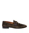 Tom Ford Liam Velvet Chain-strap Loafers In Brown