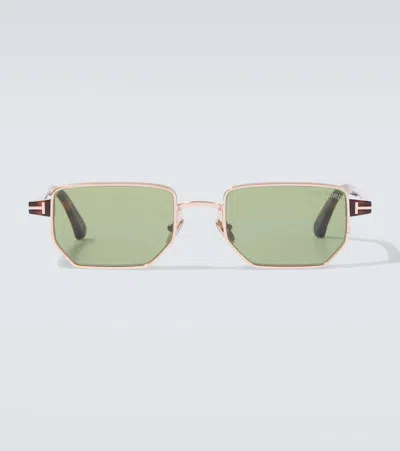 Tom Ford Liam-02 Rectangular Sunglasses In Green