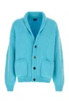 Tom Ford Mens Air Blue Shawl-collar Regular-fit Cashmere Cardigan In Blue