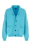 Tom Ford Mens Air Blue Shawl-collar Regular-fit Cashmere Cardigan In Blue
